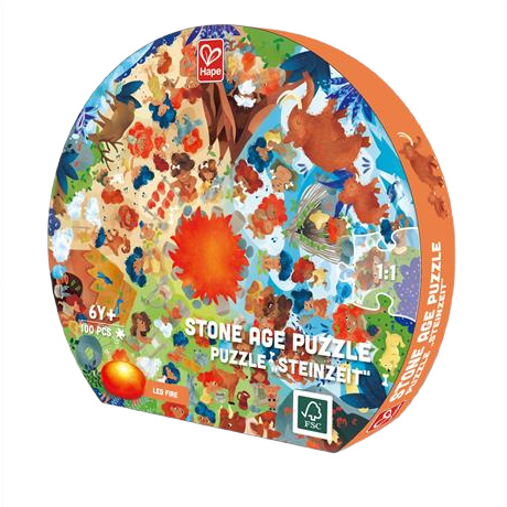Пазли - Пазл Hape Кам'яний вік 100 елементів (E1638)