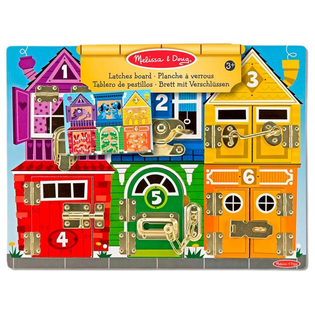 Розвивальні іграшки - Ігровий набір Melissa and Doug Дерев’яна дошка із засувками (SM93406/6075185)