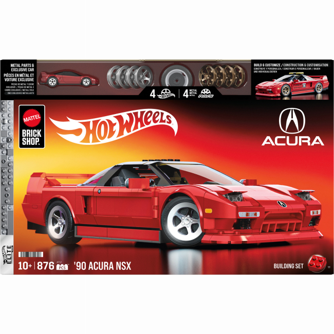 Конструктори з унікальними деталями - ​Конструктор Hot Wheels Brick Shop Elite Acura NSX 876 деталей (JFT17)