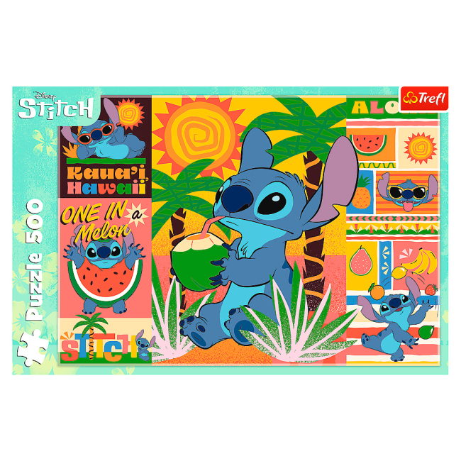 Пазлы - Пазл Trefl Lilo and Stitch Каникулы со Стичeм 500 элементов (37483)