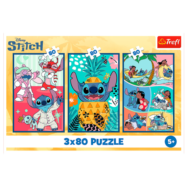 Пазлы - Пазлы Trefl Lilo and Stitch Мир Cтича 3 в 1 (34885)