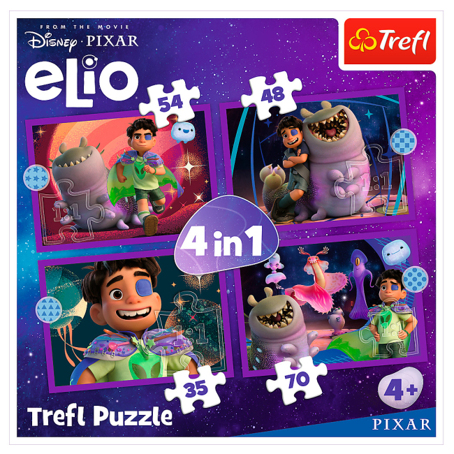 Пазлы - Пазлы Trefl Disney Elio Внеземные миссии 4 в 1 (34665)