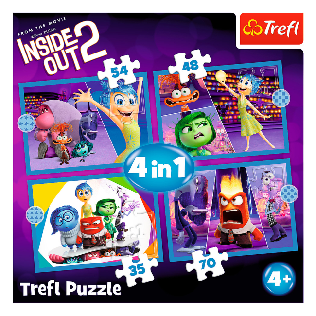 Пазлы - Пазлы Trefl Inside Out 2 Правят эмоции 4 в 1 (34652)