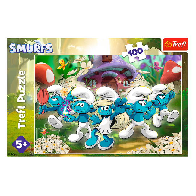 Пазли - Пазл Trefl The Smurfs Зустріч зі смурфами 100 елементів (16487)