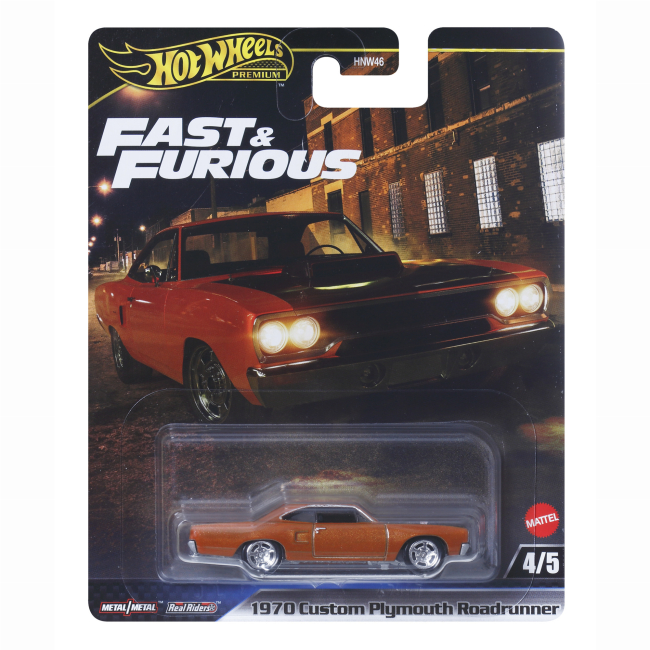 Автомодели - Автомодель Hot Wheels Fast and Furious 1970 Custom Plymouth Road Runner (HNW46/JBL87)
