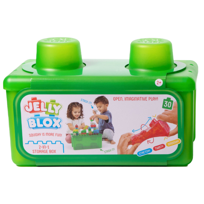 Антистресс игрушки - Сенсорный конструктор Jelly blox В кейсе 2 в 1 Строй-складывай (931693)