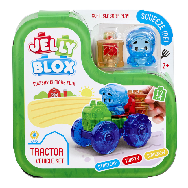 Антистресс игрушки - Сенсорный конструктор Jelly blox Красочный трактор (932945)