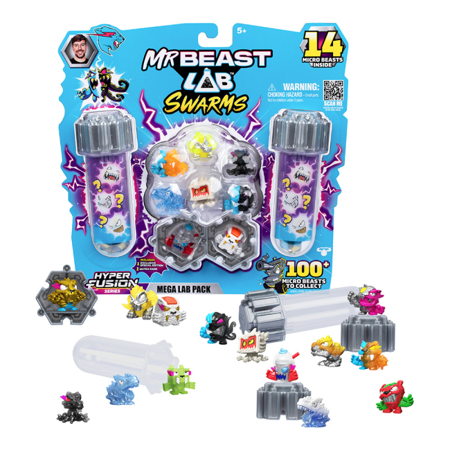 Фигурки персонажей - Игровой набор MrBeast Lab Лаборатория в пробирке Swarms 14 вид 1 (124300)