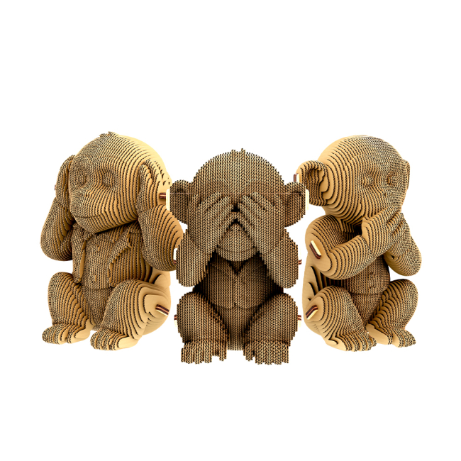 3D-пазлы - 3D пазл Cartonic Monkeys trio (CARTTRIOMONK)