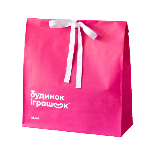Подарочная упаковка - Крафт пакет Будинок іграшок Маленький 24 х 11 х 24 см (2300006188886)