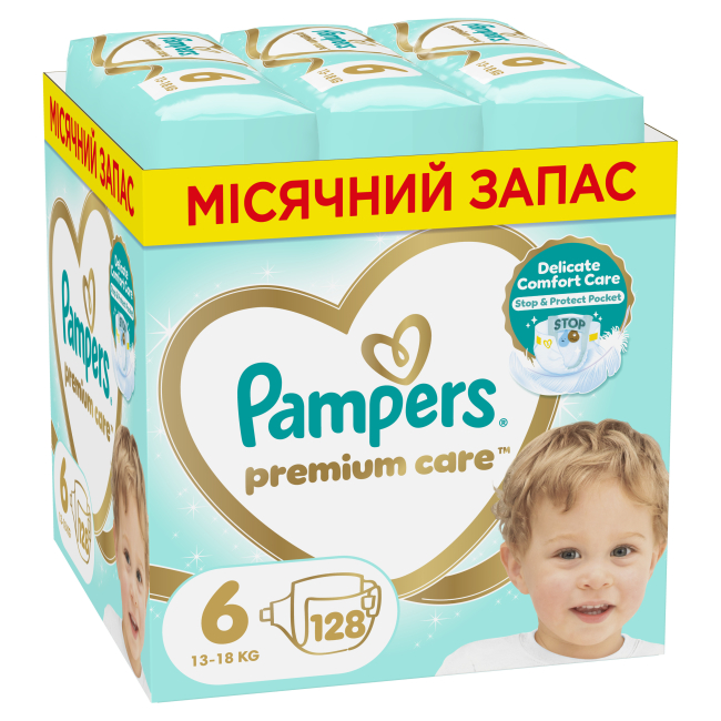 Товари для догляду - Підгузки Pampers Premium care Giant 15+ кг 128 шт (8700216423700)