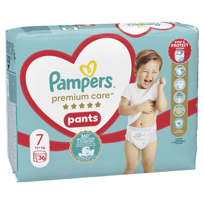Товари для догляду - Підгузки-трусики Pampers Premium care Giant Plus 17+ кг 36 шт (8700216339001)