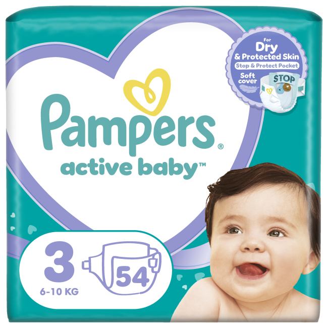 Товары по уходу - Подгузники Pampers Active Baby Midi Эконом Минус 6-10 кг 54 шт (8001090948977)