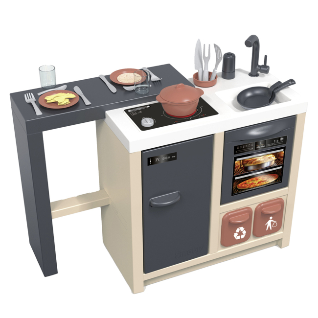 Детские кухни и бытовая техника - Игровая кухня Smoby Кухонный остров Скандинавский стиль с игровой зоной (7600312601)