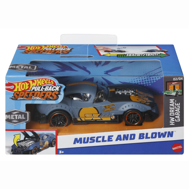 Автомоделі - Автомодель Hot Wheels Pull-back speeders Muscle and Blown (HPR70/HWH52)