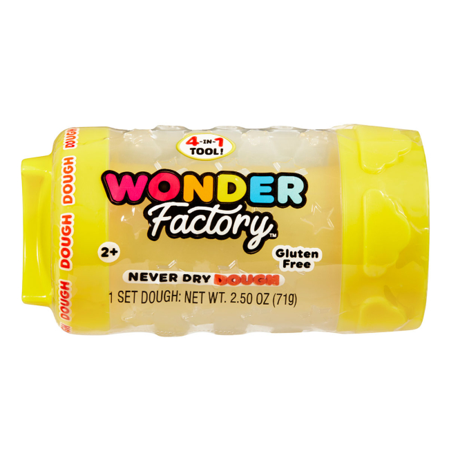 Наборы для лепки - Масса для лепки Wonder factory Мир цвета и формы желтая (595120/3)