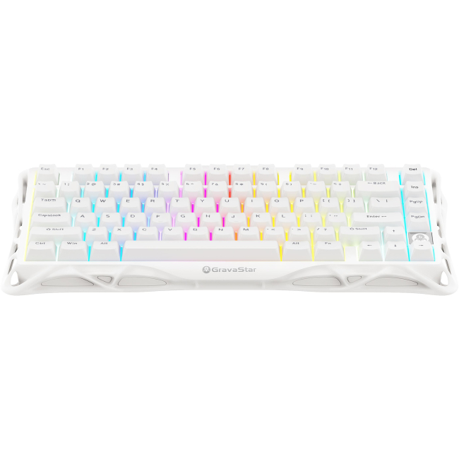 Клавиатура и мыши - Клавиатура GravaStar Mercury K1 Lite 80keys BSUN Grey EN/RUS BT/WL/USB белый (GSK1LITE_WHT)