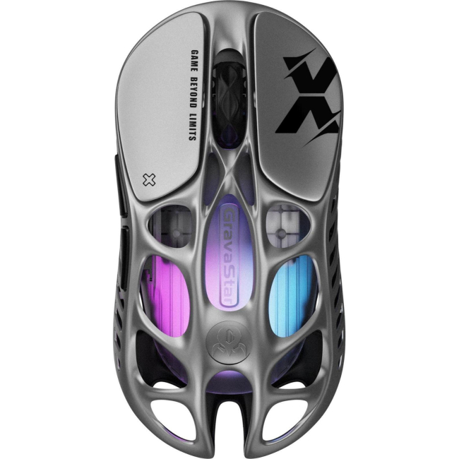 Клавіатура і миші - Миша GravaStar Mercury X BT/WL/USB-A RGB сірий (GSX_GRY)
