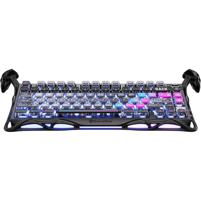 Клавіатура і миші - Клавіатура GravaStar Mercury K1 Pro 80keys Kailh Speedy Mint BT/WL/USB чорний (GSK1PRO_CMBLK)