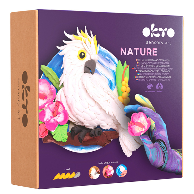 Наборы для творчества - Набор для творчества OKTO 3D картина Природа Какаду (20044)