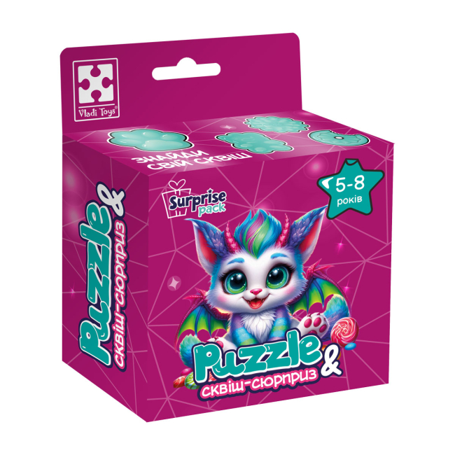 Пазли - Пазли Vladi Toys Кольоровий дракончик 180 деталей (VT8030-05)
