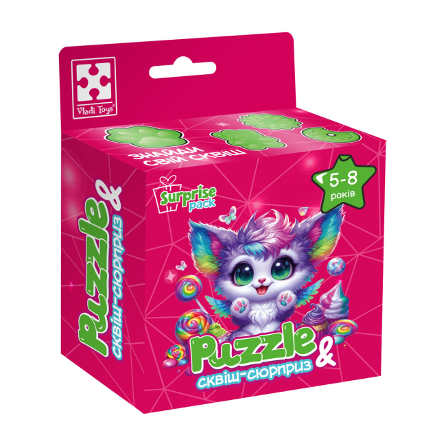 Пазлы - Пазлы Vladi Toys Цветной котенок 180 деталей (VT8030-12)