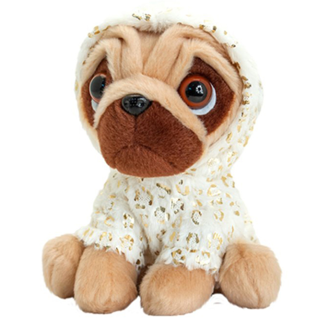 Мягкие животные - Мягкая игрушка Keel toys Мопс в белом 14 см (SF0531/4)
