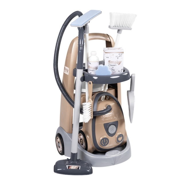 Детские кухни и бытовая техника - Игровой набор Smoby Тележка для уборки Ровента с пылесосом (7600330325)