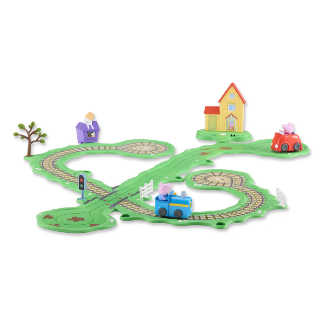 Фигурки персонажей - ​ Игровой набор Peppa Pig Город свинки Пеппы с фигурками (124609)