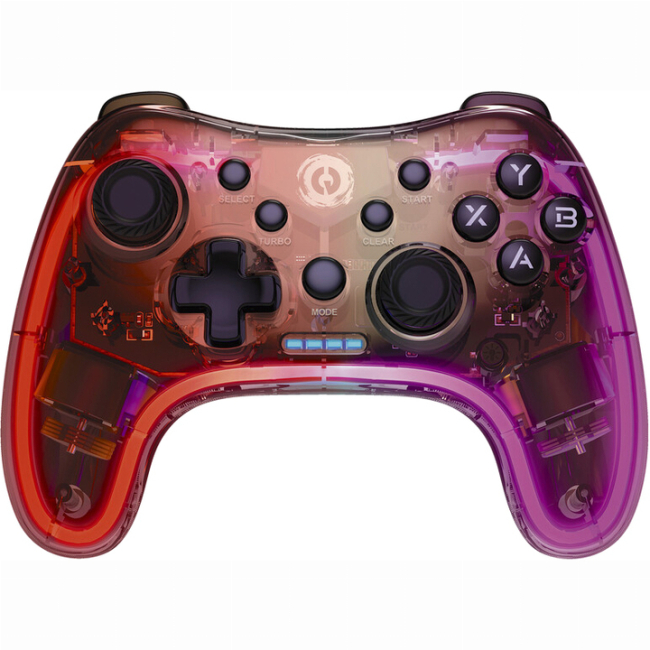 Геймпади - ​Бездротовий геймпад Canyon Brighter GPW-04 Wireless RGB 5in1 PS4/Xbox360 Crystal (CND-GPW04)