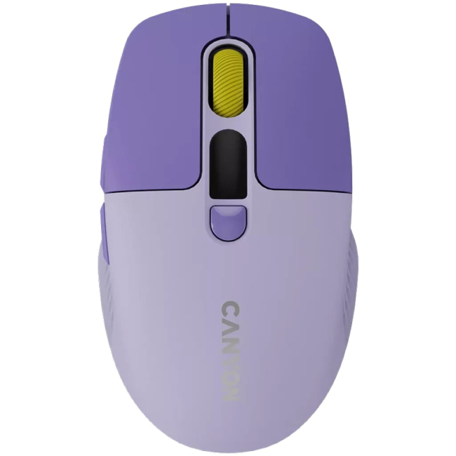 Клавіатура і миші - Миша Canyon MW-26 LCD Silent Wireless/Bluetooth Violet (CNS-CMSW26V)
