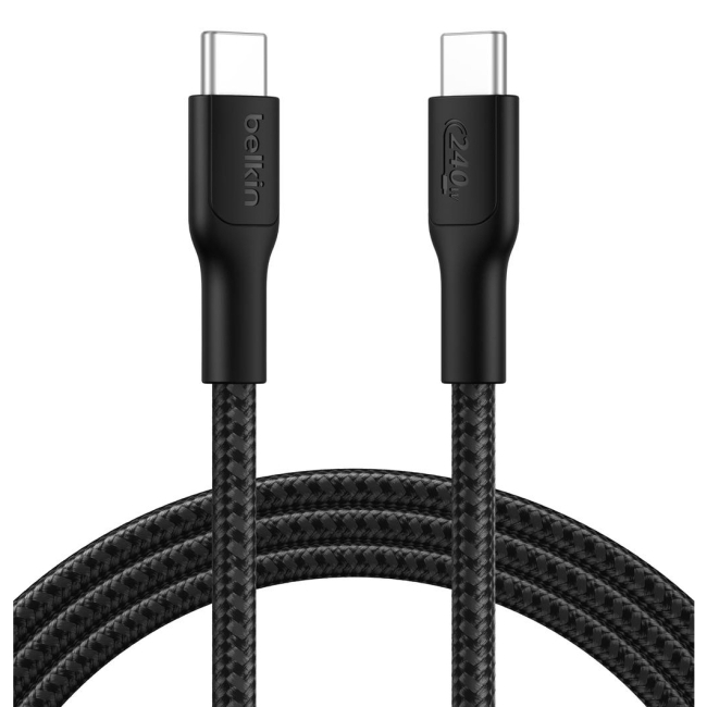 Павербанки - Кабель Belkin USB-C > USB-C заряджання/синхронізації чорний (CAB025HQ2MBK)