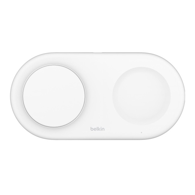 Павербанки - Зарядное устройство для беспроводной связи Belkin 15Вт Pad Qi2 2в1 белое (WIZ021VFWH)
