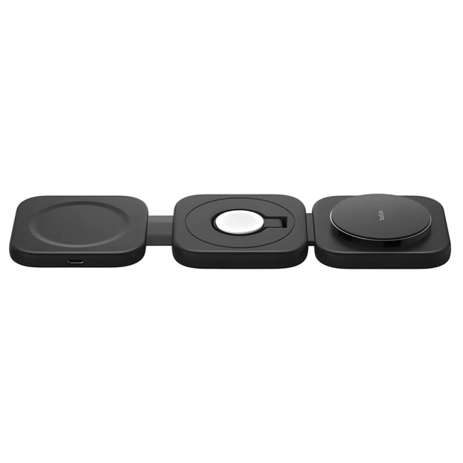 Павербанки - ​Зарядний пристрій бездротовий Belkin Travel Pad Wireless Qi2 15Вт 3в1 чорний (WIZ024VFBK)