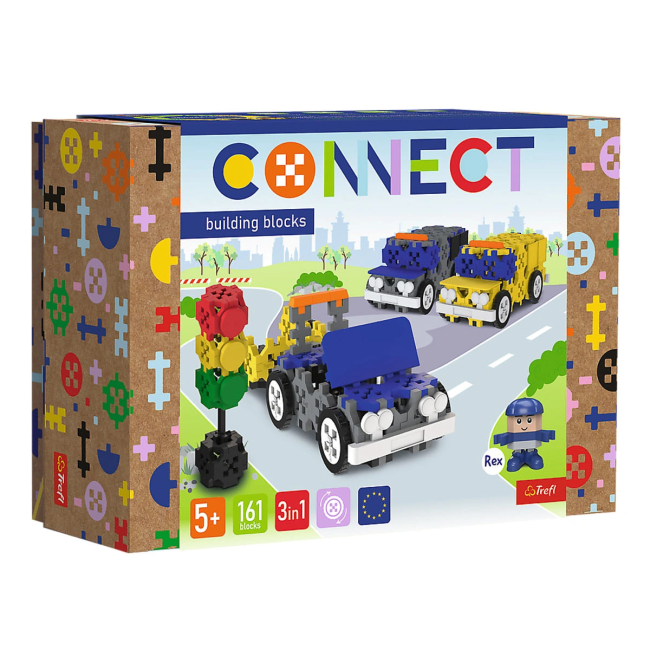 Конструкторы с уникальными деталями - Конструктор Trefl Connect 161 элемент (61974)