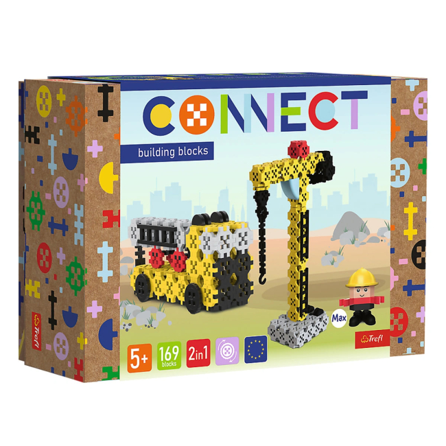 Конструкторы с уникальными деталями - Конструктор Trefl Connect 169 элементов (61971)
