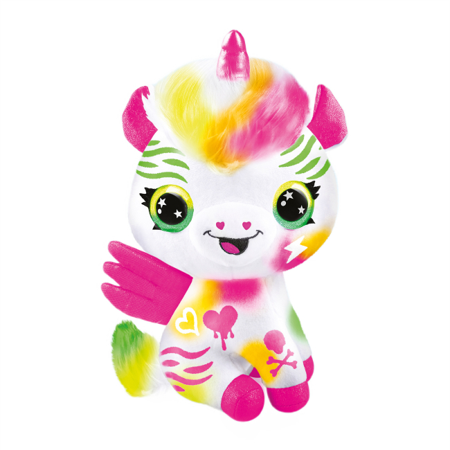 Набори для творчості - ​Набір для творчості Canal Toys Diy Airbrush plush Єдиноріг Неон з фломастерами (AIR024/1)