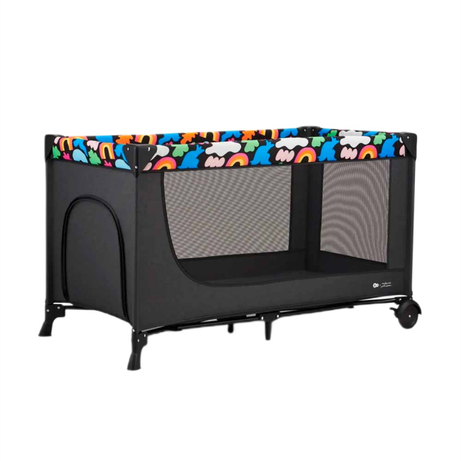 Манежі - Ліжко-манеж Kinderkraft Joy 2 Happy Shapes (KLJOY02HAP00000)