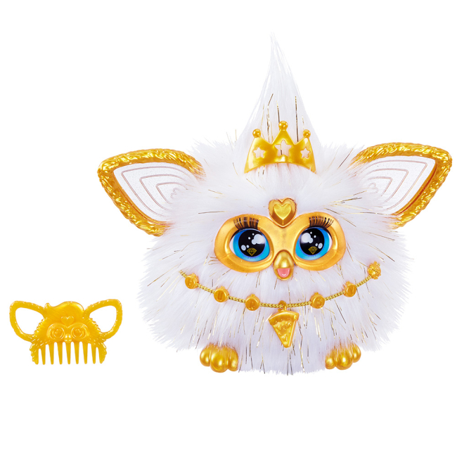 Мягкие животные - ​Интерактивная игрушка Furby Ферби Gold Glam с аксессуарами (G1938)