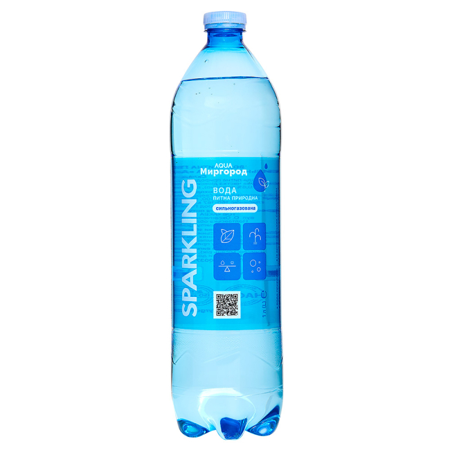 Солодощі - ​Вода питна природна AQUA Миргород Sparkling 1,0 л с/г (4820010772775)