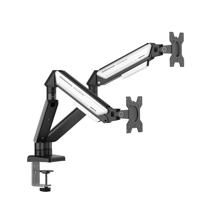Меблі для геймерів - Настільне кріплення для монітора Anda Seat Stealth II Duo 17''-32'' Black & White (AD-W-A6D-2S-BW)