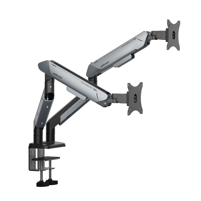 Меблі для геймерів - Настільне кріплення для двох моніторів Anda Seat Stealth PRO II Duo 17''-42'' Titanium (AD-W-A9-2S-BT)