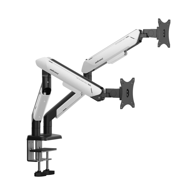 Меблі для геймерів - Настільне кріплення для двох моніторів Anda Seat Stealth PRO II Duo 17''-42'' Black & White (AD-W-A9-2S-BW)