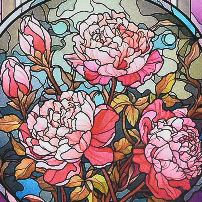 Мозаїка - Алмазна картина Strateg Промені троянд 30 х 30 см (DEEX16278)