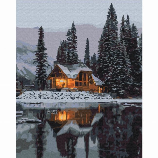 Товари для малювання - Картина за номерами Brushme Засніжена ніч (BS52498)