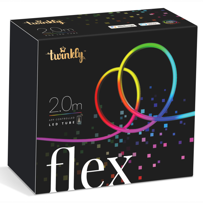 Мебель для геймеров - Гибкий контур Smart LED Twinkly Flex RGB IP20 2м кабель белый (TWFL200STW-WEU)