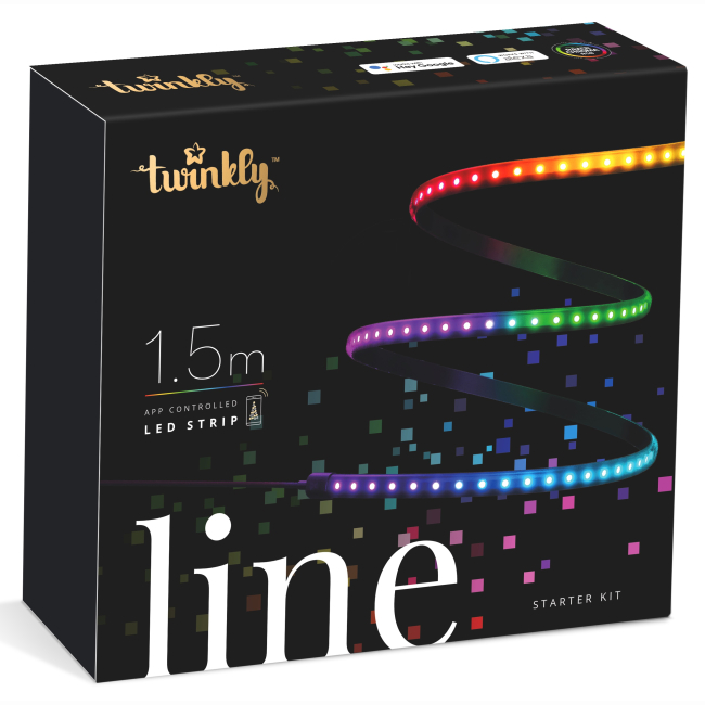 Мебель для геймеров - Лента Smart LED Twinkly Line RGB IP20 1.5м кабель черный (TWL100STW-BEU)