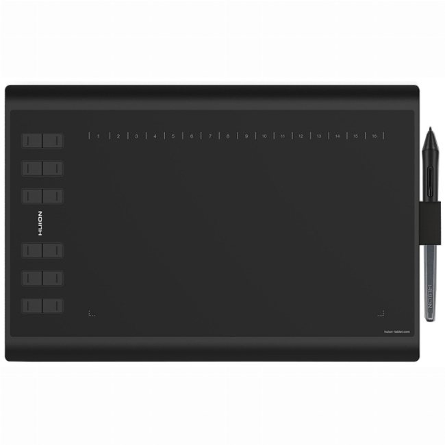 Планшеты - Графический планшет Huion 10''x 6.2'' H1060P. MicroUSB черный (H1060P HUION) (H1060P_HUION)
