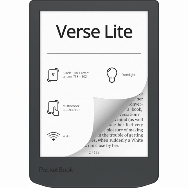Планшети - Електронна книга PocketBook 619 Verse Lite. Midnight Grey (PB619-T-CIS)