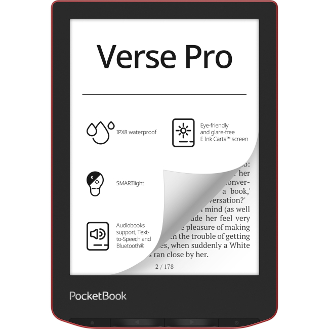 Планшеты - Электронная книга PocketBook 634 Verse Pro. Passion Red (PB634-3-CIS)